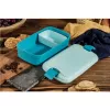 Recipiente retangular para alimentos CURVER Lunch&Go com talheres integrados, 1,4L, azul