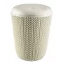 Balde de lixo redondo para casa de banho CURVER Knit 7L em branco