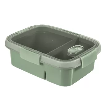 Recipientes retangulares para alimentos CURVER Smart Eco To Go Dual 0,9L (0,6L + 0,3L) Soft Green