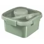 Caixa de armazenamento Lunch Kit quadrada 1,1L Smart Eco To Go 16x16x9cm Soft Green CURVER