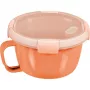 Recipiente redondo para alimentos CURVER Smart To Go Mix Noodles 0,9L transparente com detalhes verdes, sem BPA, à prova de fugas, adequado para micro-ondas e máquina de lavar louça