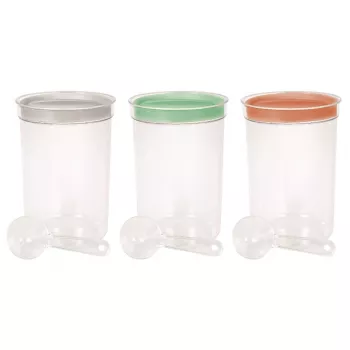 Tigela redonda para alimentos CURVER com colher, 1,7L, cor sortida, plástico sem BPA