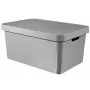 Caixa de armazenamento Curver Infinity Recycled 45L com tampa, cinzento, 56x39x27 cm