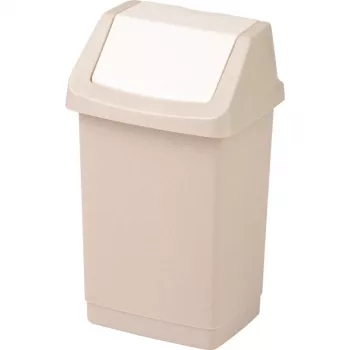 CURVER Click-it balde do lixo com pedal 9L bege 22,9 x 18,9 x 38,1 cm