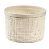 CURVER cesto de arrumação redondo Jute com tampa, 2L, creme, 17x13 cm