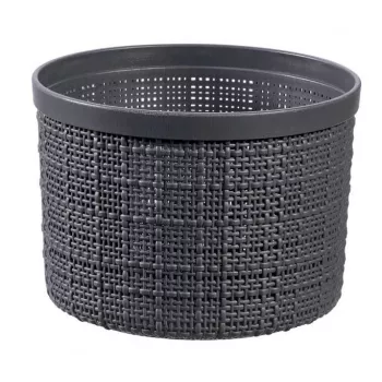 CURVER cesto com tampa Jute redondo 2L Ø17x13cm cinzento-escuro