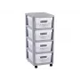 CURVER Infinity gaveteiro com 4 compartimentos 11L 30x36x69cm cinzento/branco
