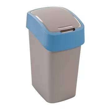 CURVER Flip Bin 9L prateado/azul balde do lixo