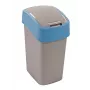 CURVER Flip Bin 9L prateado/azul balde do lixo