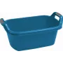 CURVER cesto de roupa oval com pegas 35L azul - recipiente de arrumação em plástico reciclado