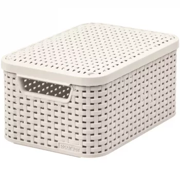 CURVER Style S caixa de arrumação com tampa 29,1x19,8x14,2 cm creme