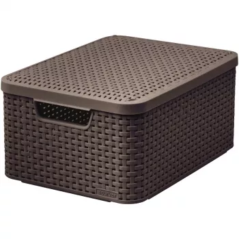 CURVER Style M caixa de arrumação com tampa 39,3x29,3x18,7 cm castanho-escuro