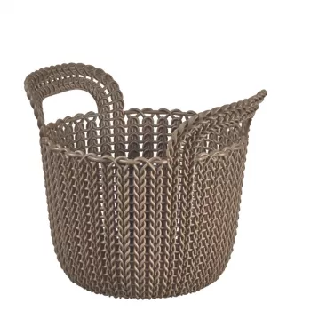 CURVER cesto Knit XS redondo 3L 23x19x19 cm castanho