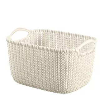 CURVER Knit Collection cesto de arrumação retangular S 8L branco 30x22x17 cm