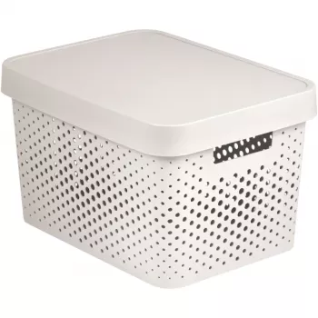 CURVER Recycled Infinity 17L caixa de arrumação branco 36x27x22cm