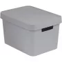 Curver Infinity Recycled 17L caixa de arrumação com tampa, cinzento, 36x27x22 cm