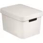 CURVER Infinity Recycled 17L caixa de arrumação com tampa, branco, 36x27x22 cm, 100% plástico reciclado