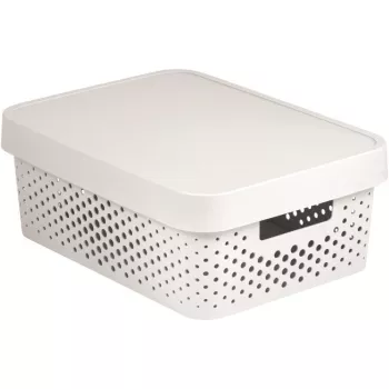 Curver Infinity Recycled 11L caixa de arrumação com tampa, branco