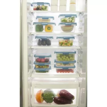 CURVER Recipiente retangular para alimentos Smart Eco Fresh 2L com tampa verde hermética