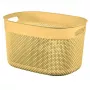 CURVER Cesto de arrumação Filo L 18L Amarelo 38x28x22cm efeito rattan entrançado