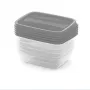 CURVER Conjunto de recipientes de arrumação Vedo 5x0,5L Transparente Cinzento