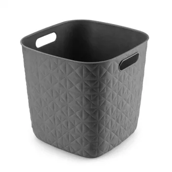 CURVER Cesto de arrumação quadrado Softex 15L Cinzento-escuro