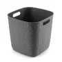 CURVER Cesto de arrumação quadrado Softex 15L Cinzento-escuro