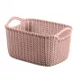 CURVER Cesto de arrumação retangular Knit XS 3L 25x18x14 cm Rosa