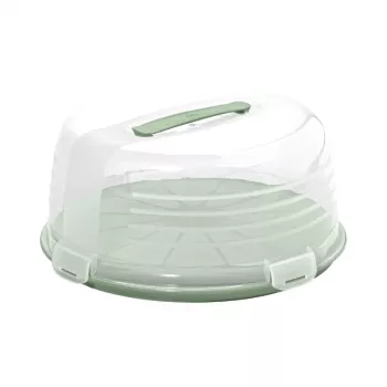 CURVER Caixa redonda de transporte de bolo Ø34,7x15,6 cm Verde