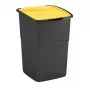 Curver Balde de lixo Koral 47L Preto/Amarelo com tampa basculante