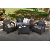 Conjunto de mobiliário de jardim KETER Corfu cinzento - sofá para 4 pessoas, 2 cadeiras, mesa de centro