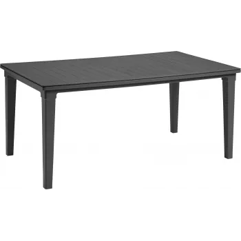 Conjunto de lounge de jardim Keter Corfu Fiesta para 6 pessoas com mesa de refeição, cinzento grafite