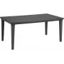 Conjunto de lounge de jardim Keter Corfu Fiesta para 6 pessoas com mesa de refeição, cinzento grafite