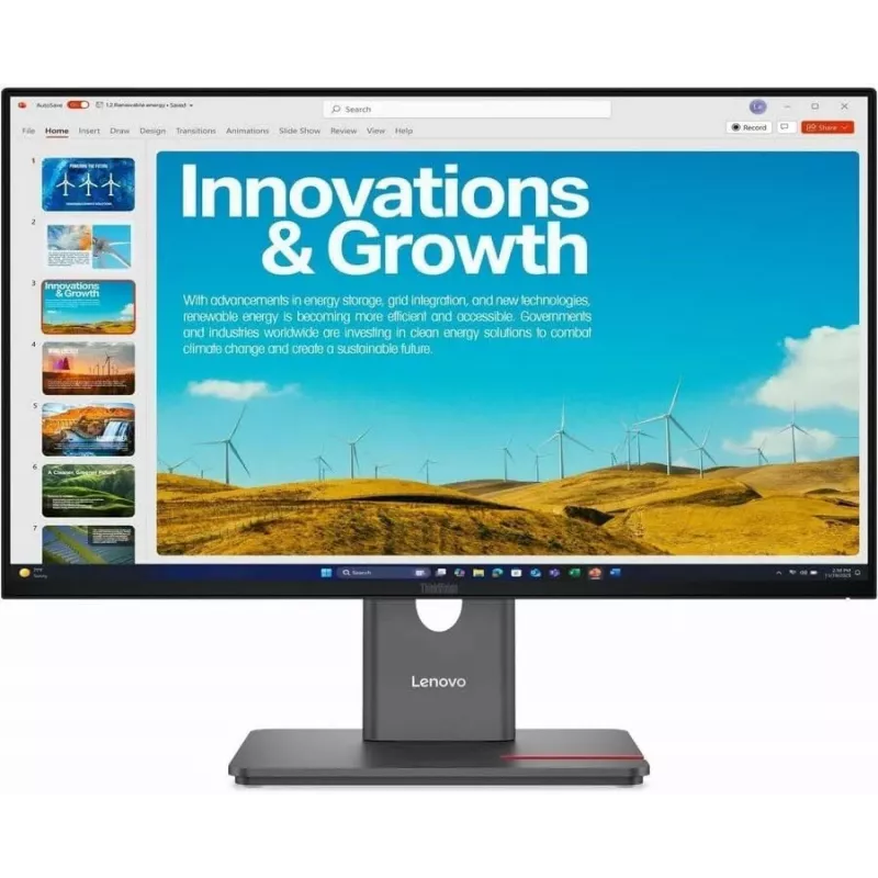 Lenovo ThinkVision P24qD-40 23,8 polegadas QHD IPS monitor com USB-C 75W, HDMI, DP, ajustável em altura, preto monitor Lenovo Thinkvision P24QD-40 (recondicionado)