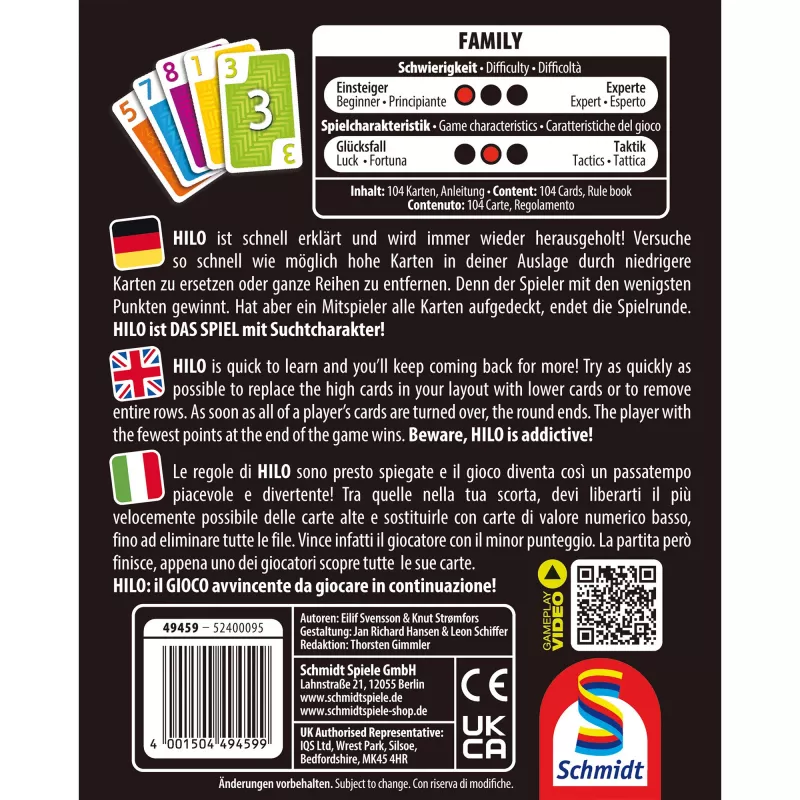 Schmidt Spiele HILo caixa metálica