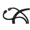 Cordão têxtil DURABLE rPET com gancho de mosquetão, preto, pack de 10