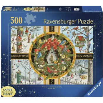 Ravensburger Puzzle de peças grandes Aves canoras no inverno (500 peças)