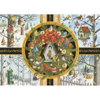 Ravensburger Puzzle de peças grandes Aves canoras no inverno (500 peças)