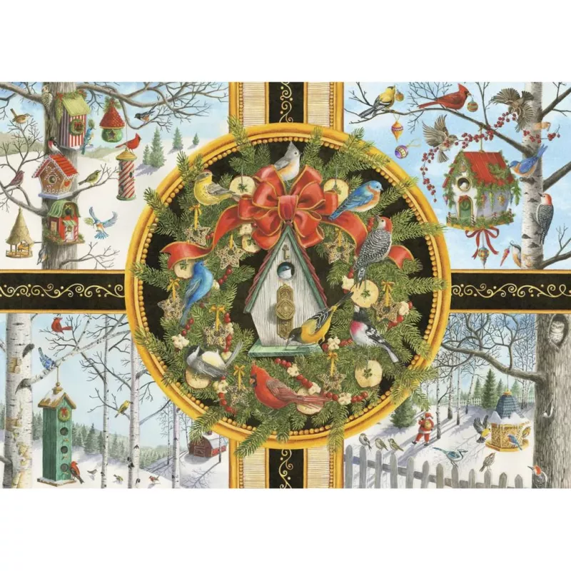 Ravensburger Puzzle de peças grandes Aves canoras no inverno (500 peças)