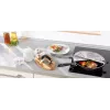 Proteção anti-salpicos para frigideiras LEIFHEIT ProLine Ø28 cm, rede de aço inoxidável, cabo preto