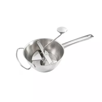 Passador de legumes LEIFHEIT ComfortLine Passiermühle 20 cm, aço inoxidável, 3 peneiros, manual, prateado/preto