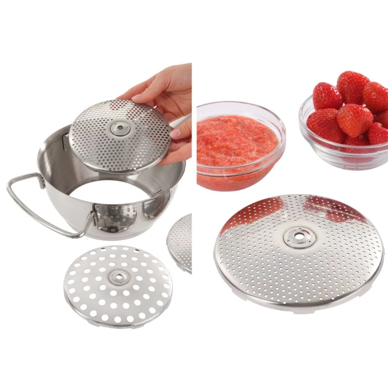 Passador de legumes LEIFHEIT ComfortLine Passiermühle 20 cm, aço inoxidável, 3 peneiros, manual, prateado/preto
