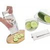 Cortador universal LEIFHEIT com 5 lâminas – utensílio de cozinha multifuncional para ervas, legumes, massa e mais, branco/verde