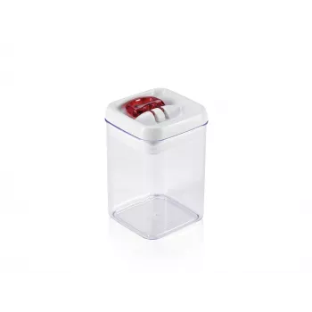 Recipiente de conservação LEIFHEIT Fresh&Easy 800 ml, hermético, empilhável, sem BPA, transparente com tampa branca/verde