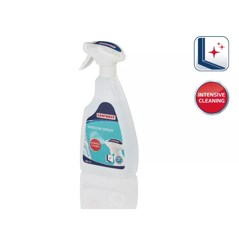 Limpa-vidros concentrado LEIFHEIT 500 ml – rende 5 L de limpa-vidros sem deixar marcas para vidro, janelas, espelhos e azulejos, optimizado para aspiradores de janelas