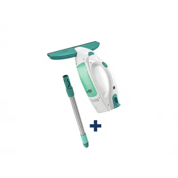 Aspirador de janelas LEIFHEIT Dry&Clean com haste Click System 43 cm, aspirador de janelas eléctrico, branco/turquesa