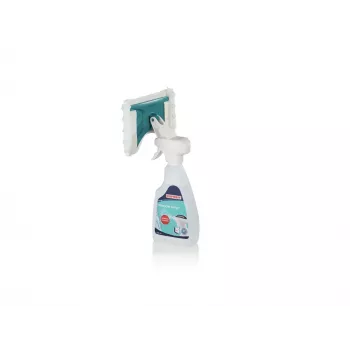 Limpa-vidros concentrado LEIFHEIT com detergente, 500 ml, fórmula sem deixar marcas para janelas, espelhos, vidro, cabines de duche, azulejos, compatível com aspiradores de janelas e limpeza manual