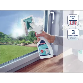 Limpa-vidros concentrado LEIFHEIT com detergente, 500 ml, fórmula sem deixar marcas para janelas, espelhos, vidro, cabines de duche, azulejos, compatível com aspiradores de janelas e limpeza manual