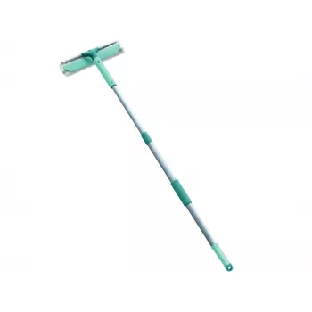 Rodo de janelas LEIFHEIT Classic com haste telescópica 100-155 cm, rodo 33 cm, sem deixar marcas, verde/branco