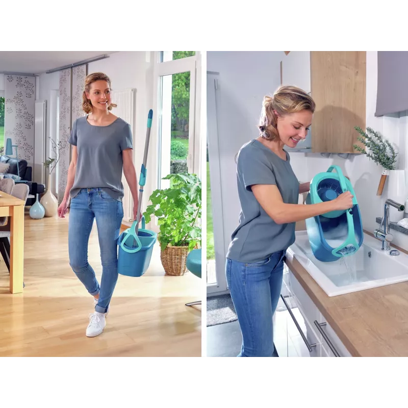 LEIFHEIT Conjunto de limpeza de pavimentos Rotations-Disc-Mop Ergo com Power Cleaner 1L